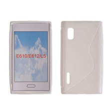LG Optimus L5 E610, Szilikon tok, S-Case, fehér tok és táska