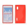 LG Optimus L5 E610, Szilikon tok, S-Case, piros