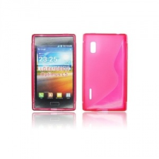  LG Optimus L5 E610, TPU szilikon tok, S-Line, pink tok és táska