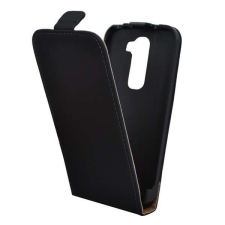 LG Tok álló, bőr hatású (FLIP, lefelé nyíló) FEKETE [LG G2 mini (D620)] (5996457459223) tok és táska