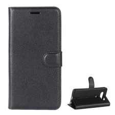 LG Tok álló, bőr hatású (FLIP, oldalra nyíló, asztali tartó funkció, prémium) FEKETE LG Q8 (H970) tok és táska