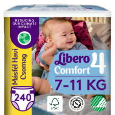 Libero Comfort másfél havi Pelenkacsomag 7-11kg Maxi 4 (240db) pelenka