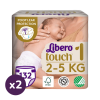 Libero INGYENES SZÁLLÍTÁS - Libero Touch pelenka, Újszülött 1, 2-5 kg, HAVI PELENKACSOMAG 264 db