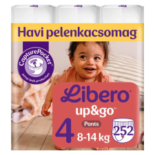 Libero Up&amp;Go 4 bugyipelenka, 8-14 kg, 252 db pelenka