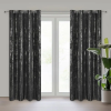  Libi mintás dekor függöny Fekete 140x250 cm