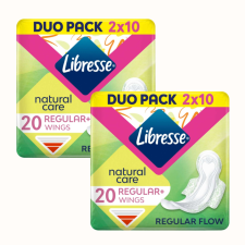 Libresse Regular+ Natural Care normál szárnyas egészségügyi Betét 2x20db intim higiénia