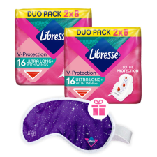 Libresse ultra hosszú szárnyas egészségügyi Betét 2x16db + Ajándék Libresse Alvómaszk intim higiénia