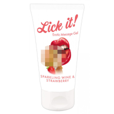 Lick-it Lick it! - 2in1 ehető síkosító - pezsgő-eper (50ml) síkosító