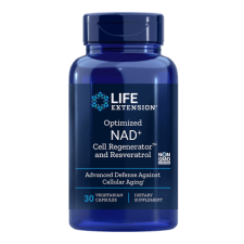 Life Extension Élethosszabbításra optimalizált NAD + Cell Regenerator ™ és resveratrol, nikotinamid és resveratrol, 30 növényi kapszula vitamin és táplálékkiegészítő