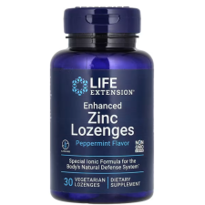 Life Extension Élethosszabbító cink pasztilla, cink pasztilla, menta ízű, 30 pasztilla vitamin és táplálékkiegészítő