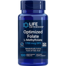 Life Extension Folát, L-metilfolát, optimalizált, 1700 mcg DFE, 100 db, Life Extension vitamin és táplálékkiegészítő