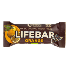 Life Food - Bar Lifebar narancs csokoládéban, 40 g reform élelmiszer