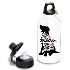  Life is better with dogs (2féle) - Fémkulacs kulacs, kulacstartó