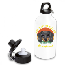 Life is better with my Dachsund - Fémkulacs kulacs, kulacstartó