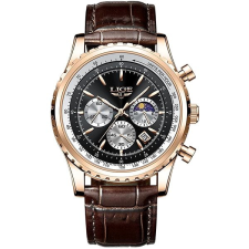 LIGE Man 8989-12 - rose gold black karóra