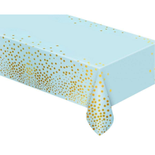 Light Blue Gold Dots asztalterítő 137x183cm party kellék