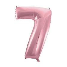 Light Pink, Rózsaszín 7-es szám fólia lufi 92 cm party kellék