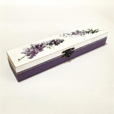 Lila orgonás tolltartó. Mérete: 20x4,3x3,5 cm tolltartó