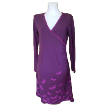  Lila pillangós hosszú ujjú női ruha (méret: M/L) női ruha