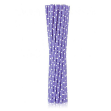 Lila Purple Dots papír szívószál 12 db-os konyhai eszköz