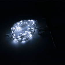 Lili Hideg fehér, napelemes LED Fényfüzér 100db izzóval 12,1m karácsonyfa izzósor