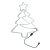 Lili Nagy karácsonyi LED karácsonyfa ablakdísz / 64 cm