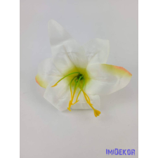  Liliom selyemvirág fej 11 cm - Törtfehér dekorációs kellék