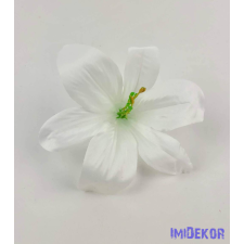  Liliom selyemvirág fej 13 cm - Fehér dekoráció