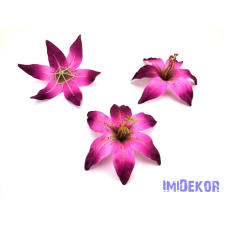  Liliom selyemvirág fej 13cm - Burgundi átmenetes dekoráció