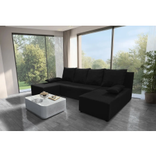  Lilla U alakú sarokkanapé fekete 274x130cm-es remek fekvőfelülettel bútor