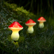 LIM-2391 Garden of Eden LED-es szolár lámpa - 3 db gomba - melegfehér kültéri világítás