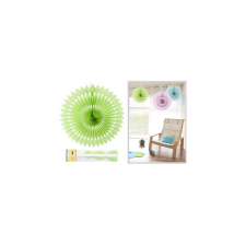 Lime zöld legyező dekoráció, 40 cm party kellék