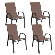 Linder Exclusiv Kerti szék 4 darab Linder Exclusiv MC330884 STAPEL - Barna kerti bútor