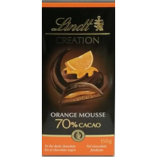 Lindt Creation Étcsokoládé Csokoládéhabbal és Narancskrémmel Töltve 150g csokoládé és édesség