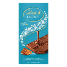 Lindt Csokoládé LINDT Lindor Salted Caramel sós karamellás tejcsokoládé 100g csokoládé és édesség