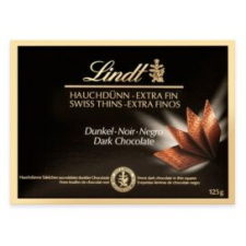 Lindt Csokoládé LINDT Thins Dark étcsokoládé lapocskák 125g csokoládé és édesség