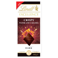 Lindt Excellence étcsokoládé ropogós ostya darabokkal és karamell darabokkal 100 g csokoládé és édesség