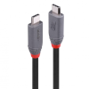 LINDY 0.8m USB4 240W Typ C Kabel, 40Gbit/s, Anthra Line (36956)