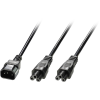 LINDY 30370 tápkábel Fekete 2,5 M C14 csatlakozó 2 x C5 csatlakozó (30370)