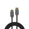 LINDY 36480 Anthra Line Displayport 1.4 - DisplayPort 1.4 Kábel 0,5m - Fekete