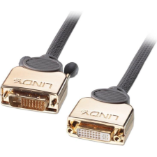LINDY 37151 DVI kábel 3 M DVI-D Fekete, Arany (37151) kábel és adapter