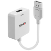 LINDY 38303 video átalakító kábel 0,095 M HDMI A-típus (Standard) DisplayPort Fehér (38303)