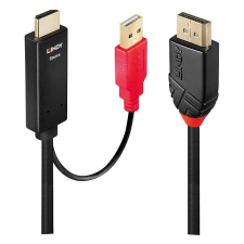 LINDY 41425 video átalakító kábel 1 M DisplayPort HDMI + USB Fekete (41425) kábel és adapter