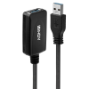 LINDY 43155 USB kábel 5 M USB 3.2 Gen 1 (3.1 Gen 1) USB A Fekete