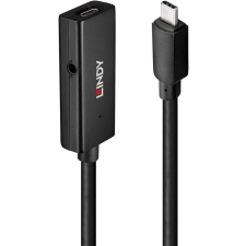 LINDY 43356 hálózati csatlakozó USB 3.2 Gen 1 (3.1 Gen 1) Type-C 5000 Mbit/s Fekete (43356) kábel és adapter