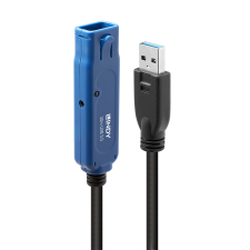 LINDY 43362 USB Type-A apa - USB Type-A anya 3.0 Hosszabbító kábel - Fekete (30m) kábel és adapter