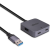 LINDY 43388 hálózati csatlakozó USB 3.2 Gen 1 (3.1 Gen 1) Type-A 5000 Mbit/s Fekete, Szürke (43388)