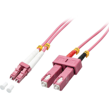 LINDY 46363 száloptikás kábel 5 M LC SC OM4 Rózsaszín (46363) kábel és adapter