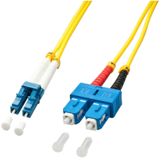 LINDY 47472 száloptikás kábel 3 M LC SC OS2 Sárga (47472) kábel és adapter