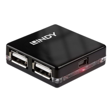 LINDY 4 Port USB 2.0 Mini Hub - hub - 4 ports (42742) hub és switch